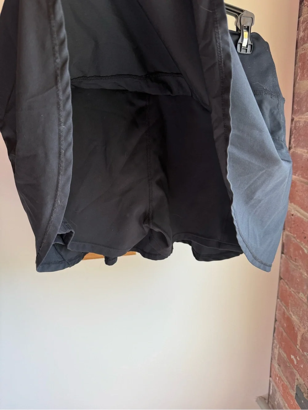 Black Circle Skort with Logo Detail
